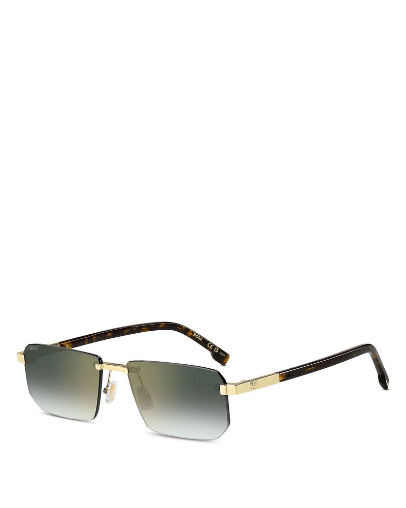 ヒューゴボス レディース 佩び物 サングラス・アイウェア Hugo Boss Rectangular Sunglasses 57粍 GOLD ゴールド