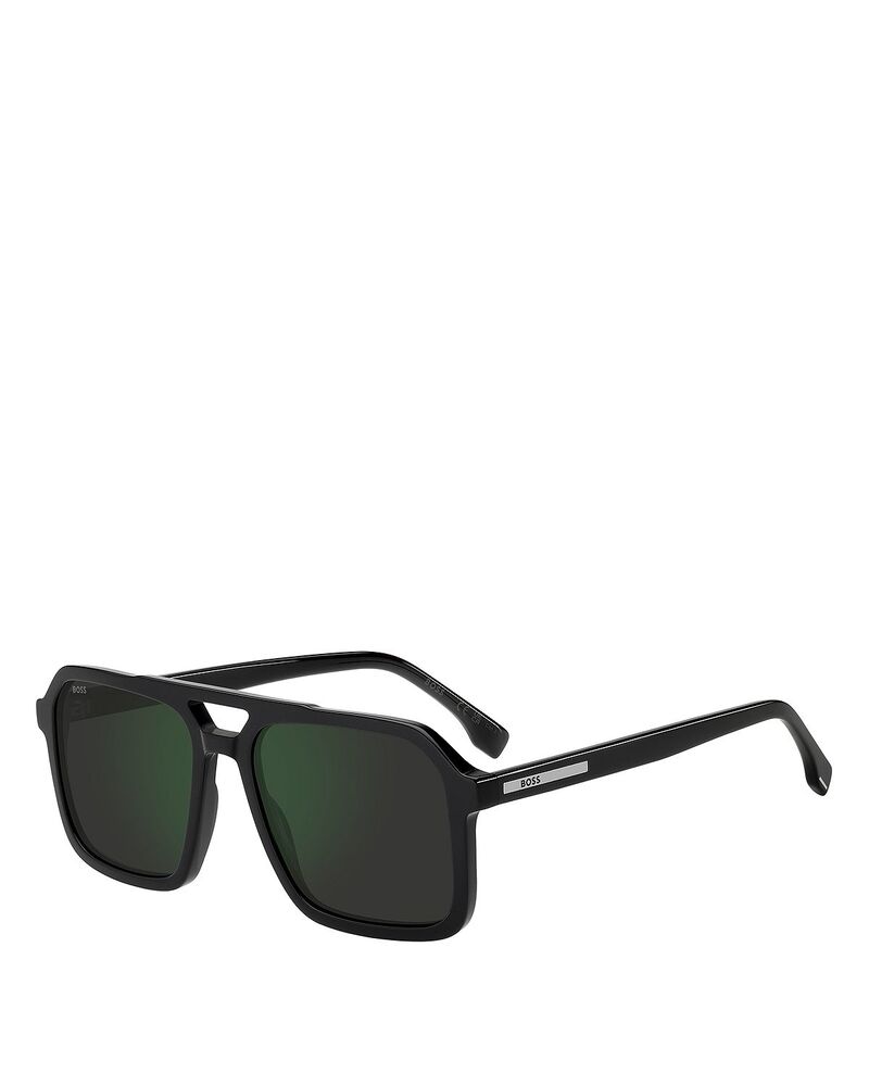ヒューゴボス レディース アクセサリー サングラス・アイウェア Hugo Boss Double Bridge Square Sunglasses 56mm BLACK ブラック