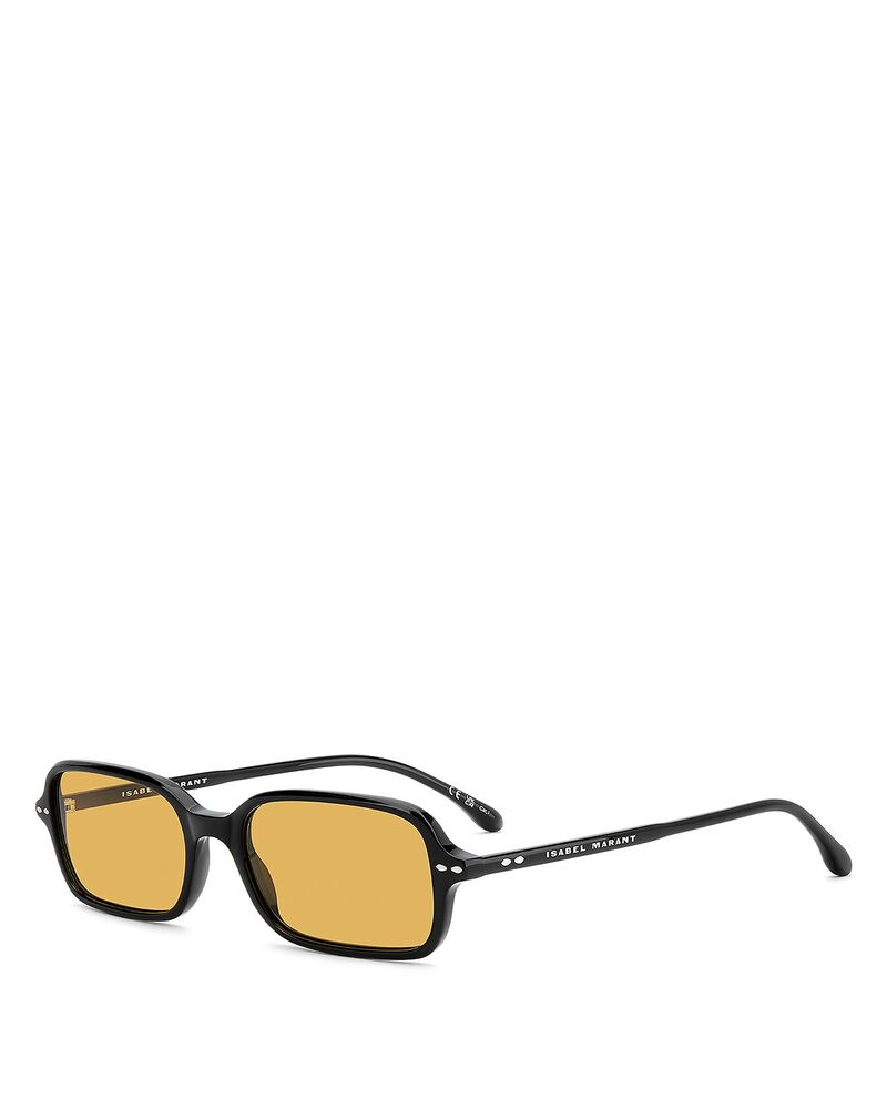 イザ呼びりん マラン レディース 佩び物 サングラス・アイウェア Isabel Marant Rectangular Sunglasses 52粍 BLACK/Yellow 黒いこと