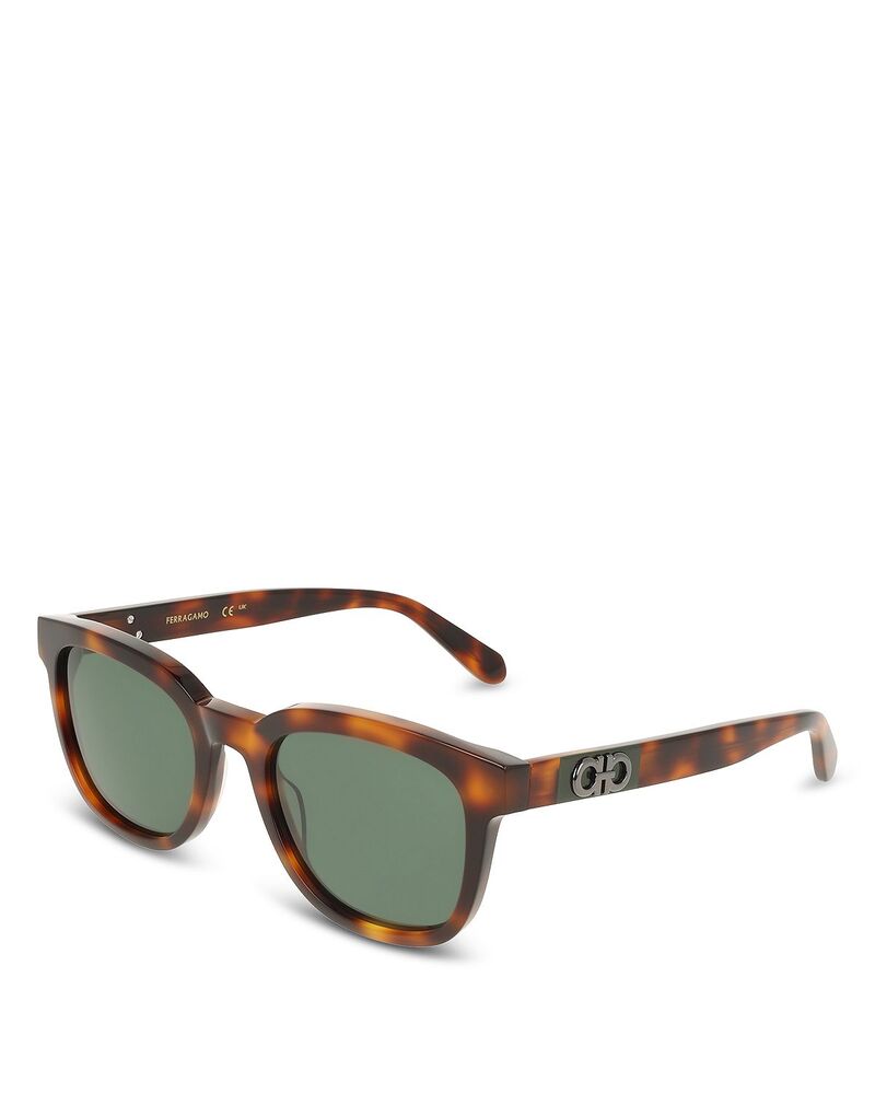 フェラガモ レディース 佩び物 サングラス・アイウェア FERRAGAMO Color Block Temple Rectangular Sunglasses 54粍 Tortoise