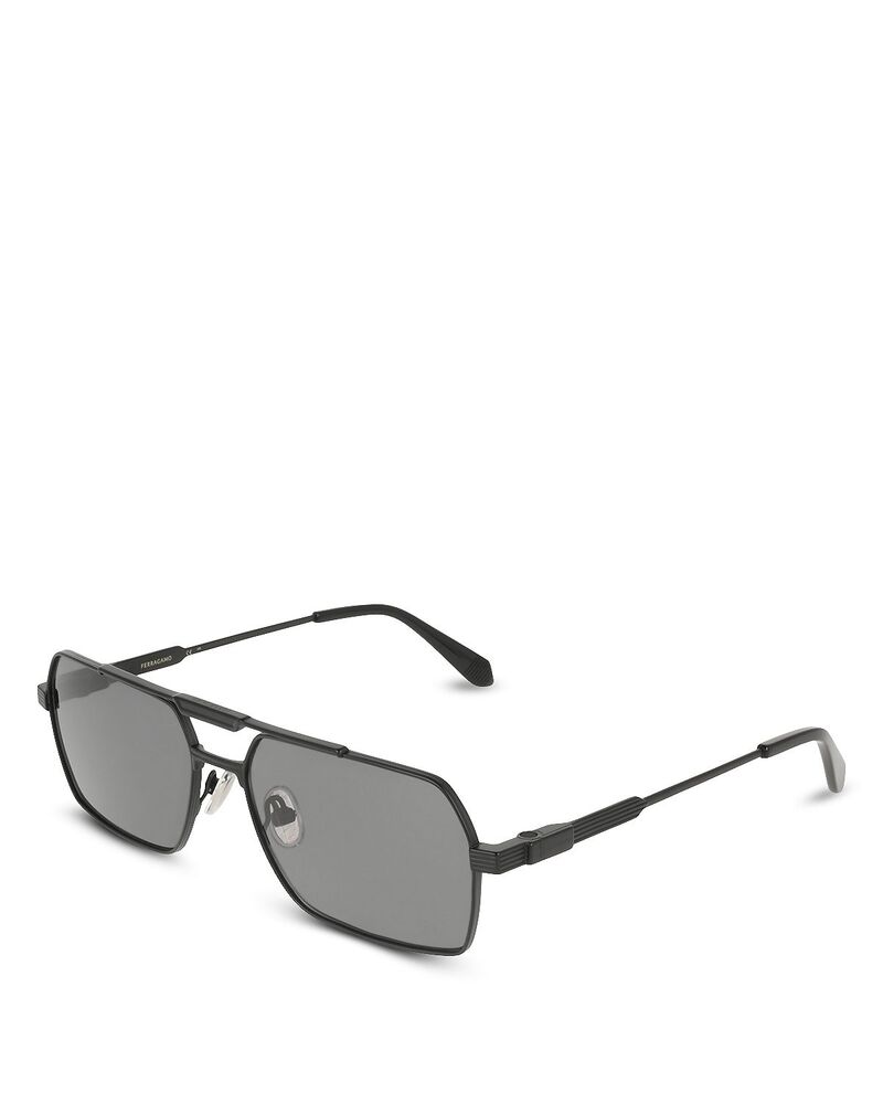 フェラガモ レディース 佩び物 サングラス・アイウェア FERRAGAMO Prisma Pilot Sunglasses 61mmatte Black 黒いこと