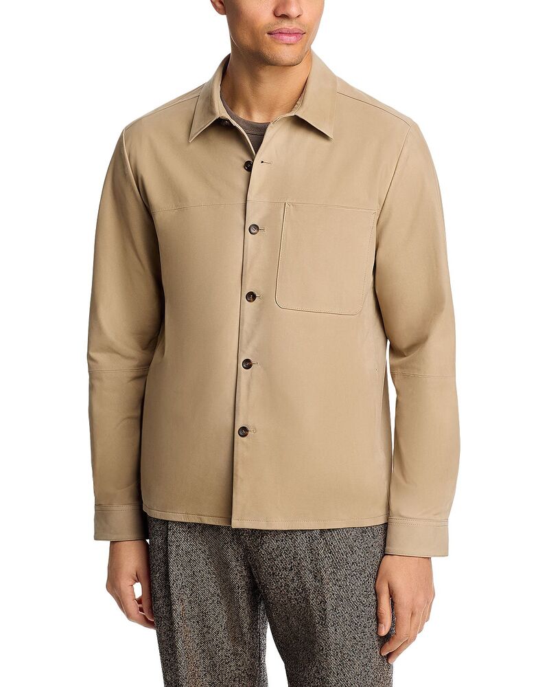 ヴィンス メンズ トップス プルオーバー スエードクロス Vince Suede Overshirt - Exclusive Teak