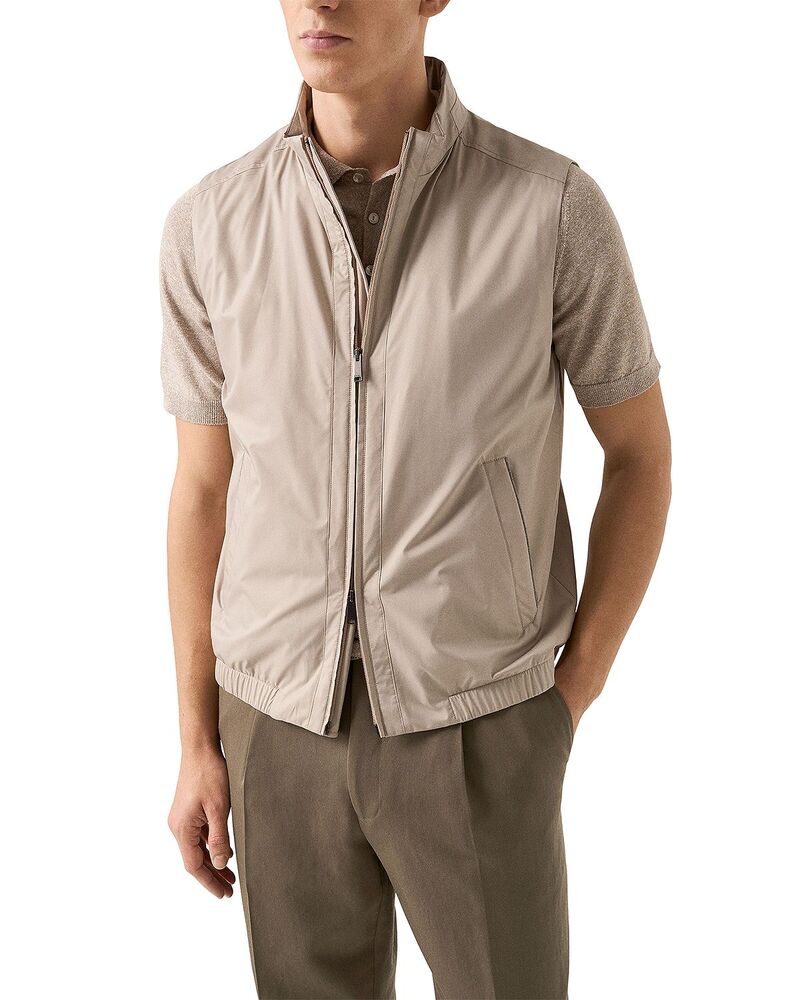 エトン メンズ アウター より良い Eton Lightweight Wind Vest Light Beige ベージュ