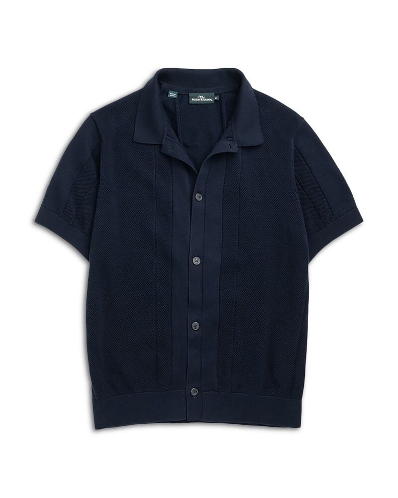 ロッドアンドグン メンズ トップス シャツ ニット Rodd \u0026 Gunn Cobb River Knit Button Shirt Midnight