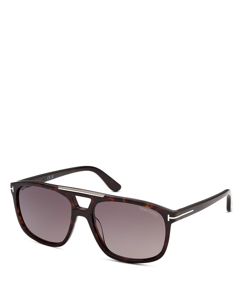 トム・ジェラルド・r・フォード レディース 添え物 サングラス・アイウェア Tom Ford Navigator Sunglasses 58粍 dark havana/roviex
