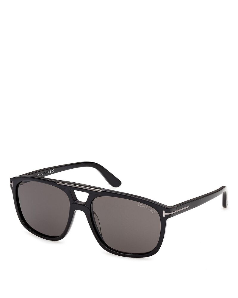 トム・ジェラルド・r・フォード レディース 添え物 サングラス・アイウェア Tom Ford Navigator Sunglasses 58粍 shiny black/smoke 黒いこと