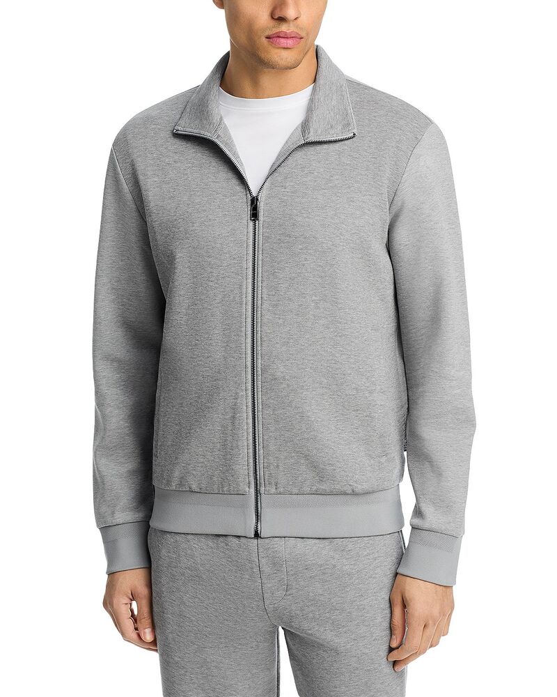 ボス メンズ アウター パーカー・スウェット シャツ BOSS H-Shepherd Zip Sweatshirt Silver シルバー