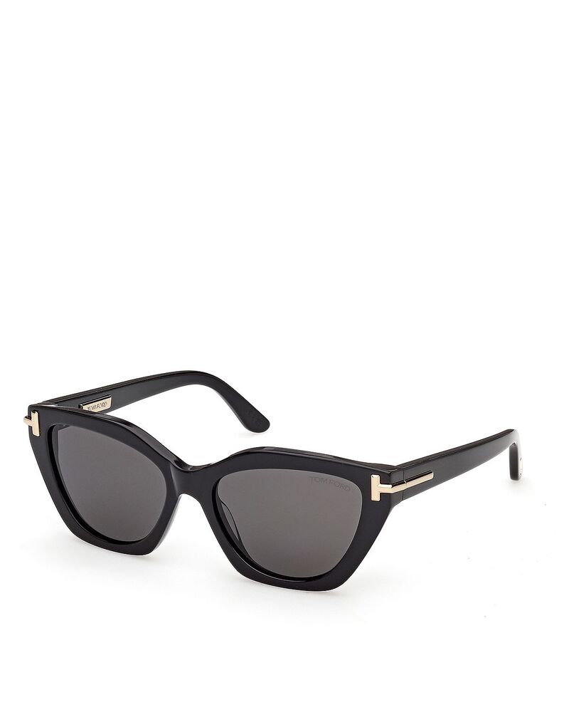 トム・ジェラルド・r・フォード レディース 付属物 サングラス・アイウェア Tom Ford Butterfly Sunglasses 55粍 shiny black/smoke 黒いこと