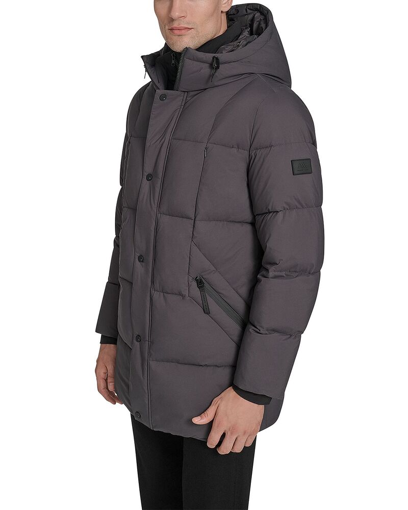 アンドリューマーク メンズ アウター ジャケット・ブルゾン パーカー ダウン Andrew Marc Millstream Tech Down Parka Jacket Charcoal チャコール｜ReVida 店