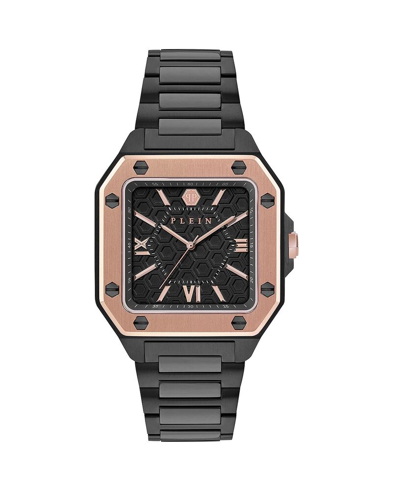 フィリップ飾り気の無い レディース 付属品 ウオッチ PHILIPPLEIN Plein Edge Watch 42粍 Black 黒いこと
