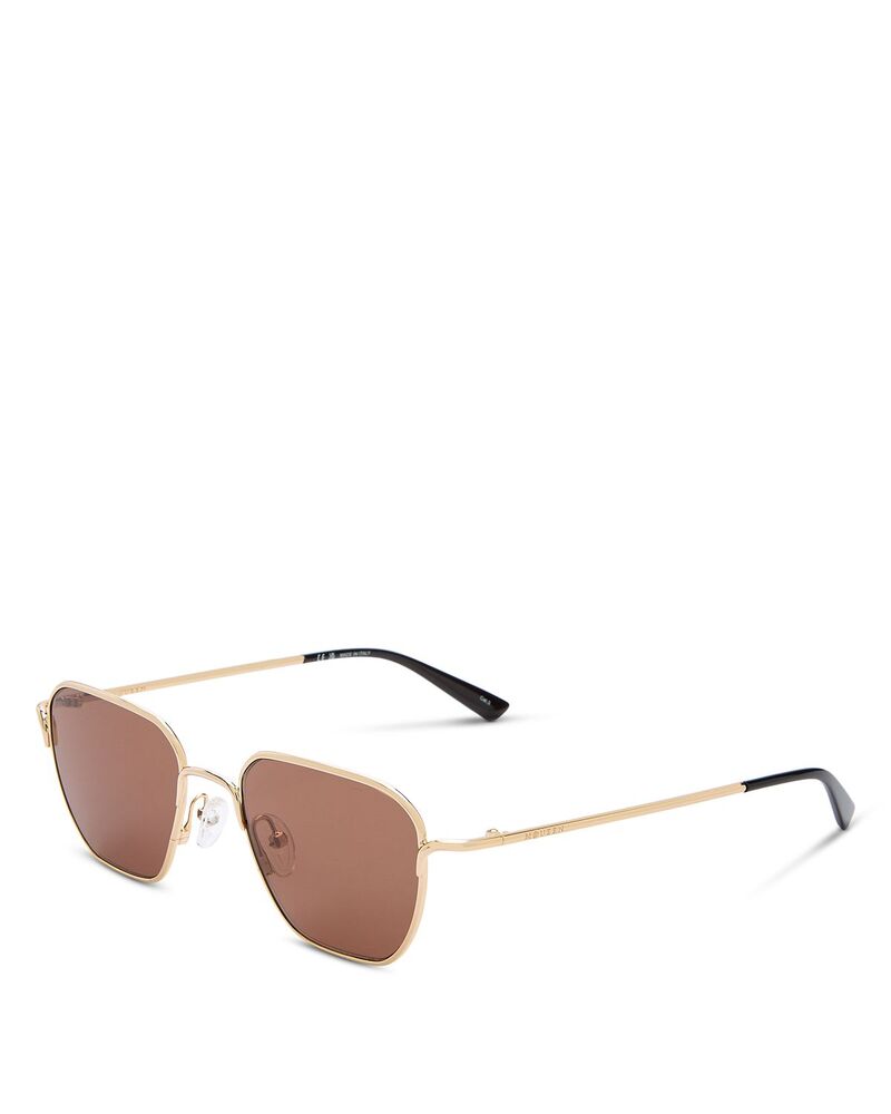 マックイーン レディース 添え物 サングラス・アイウェア McQueen Geometric Sunglasses 50粍 Gold ゴールド