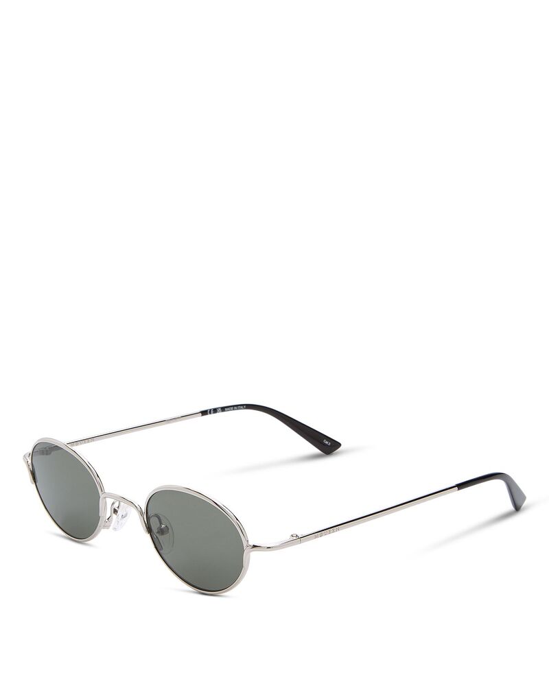 マックイーン レディース 添え物 サングラス・アイウェア McQueen Round Sunglasses 46粍 Silver しろがね色