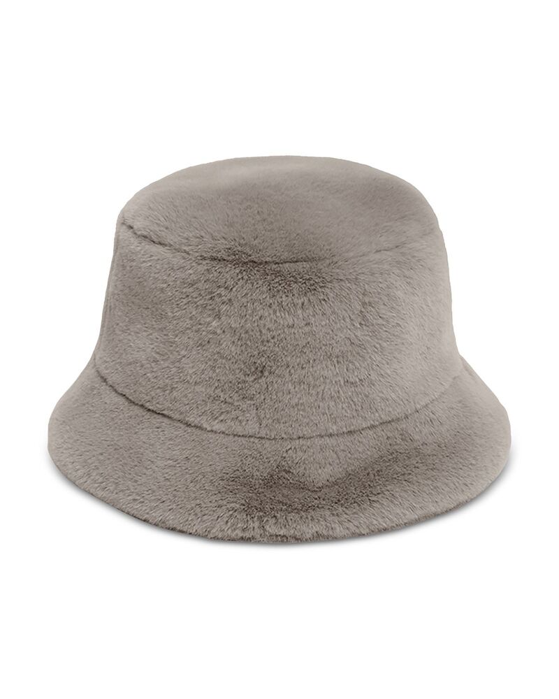 アパリス レディース アクセサリー 帽子 Apparis Amara Faux Fur Bucket Hat Granite|ReVida 店