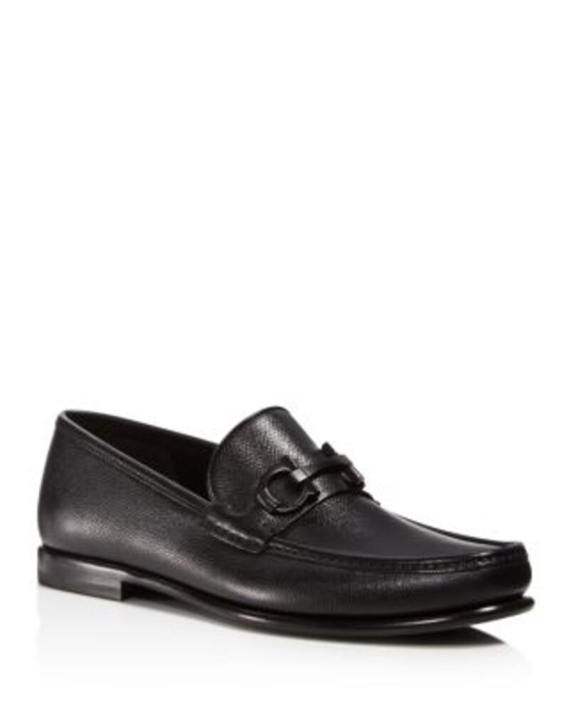 フェラガモ メンズ シューズ スリッポン・ローファー レザー FERRAGAMO Men's Gancini Crown Bit Leather Loafers One-Size 148,400円