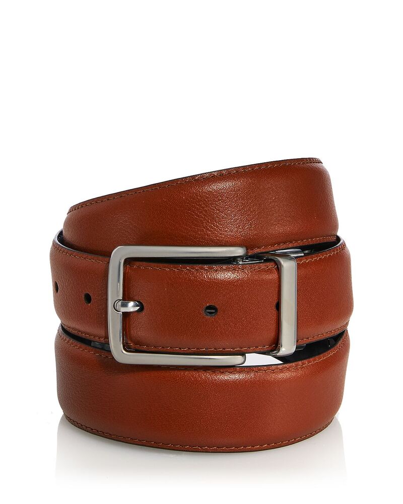 コールハーン メンズ アクセサリー ベルト Cole Haan Men's Reversible Feather Edge Belt Brown/Navy ネイビー