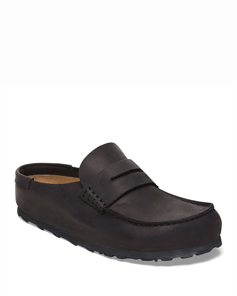 ビルケンシュトック メンズ シューズ スリッポン・ローファー Birkenstock Men's Naples Wrapped Loafers Oiled Leather Black ブラック