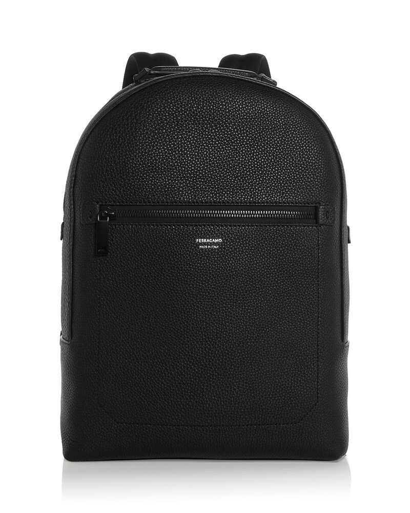 フェラガモ メンズ バッグ バックパック・リュックサック レザー FERRAGAMO Firenze Leather Backpack Black ブラック