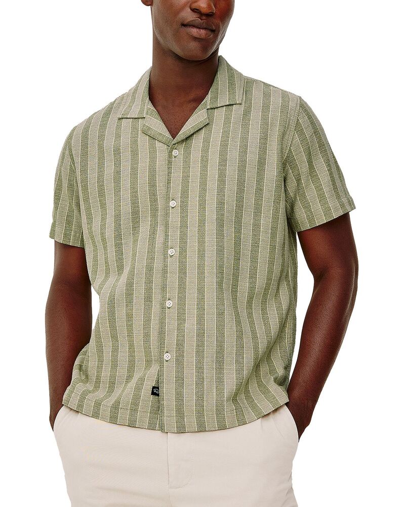 レイルズ メンズ トップス シャツ Rails Fielder Short Sleeve Shirt Sage Brush Stripe セージ
