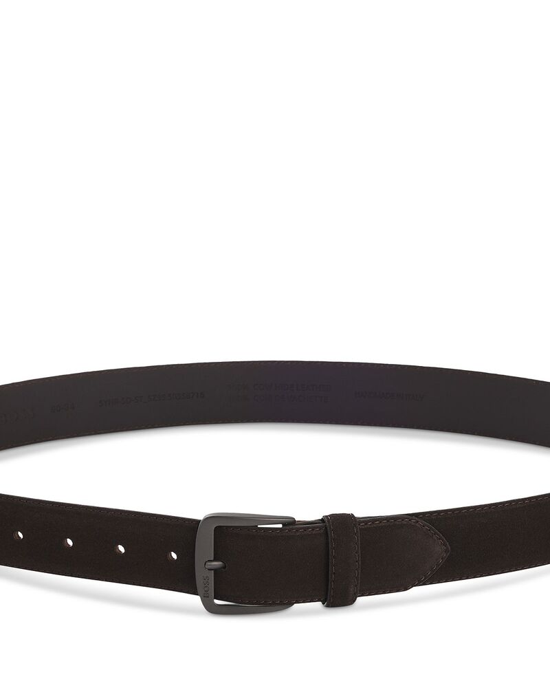 元締め メンズ 付属品 胴締め なめし革 BOSS Men\u0027syhr Leather Belt Dark Brown 赤銅色