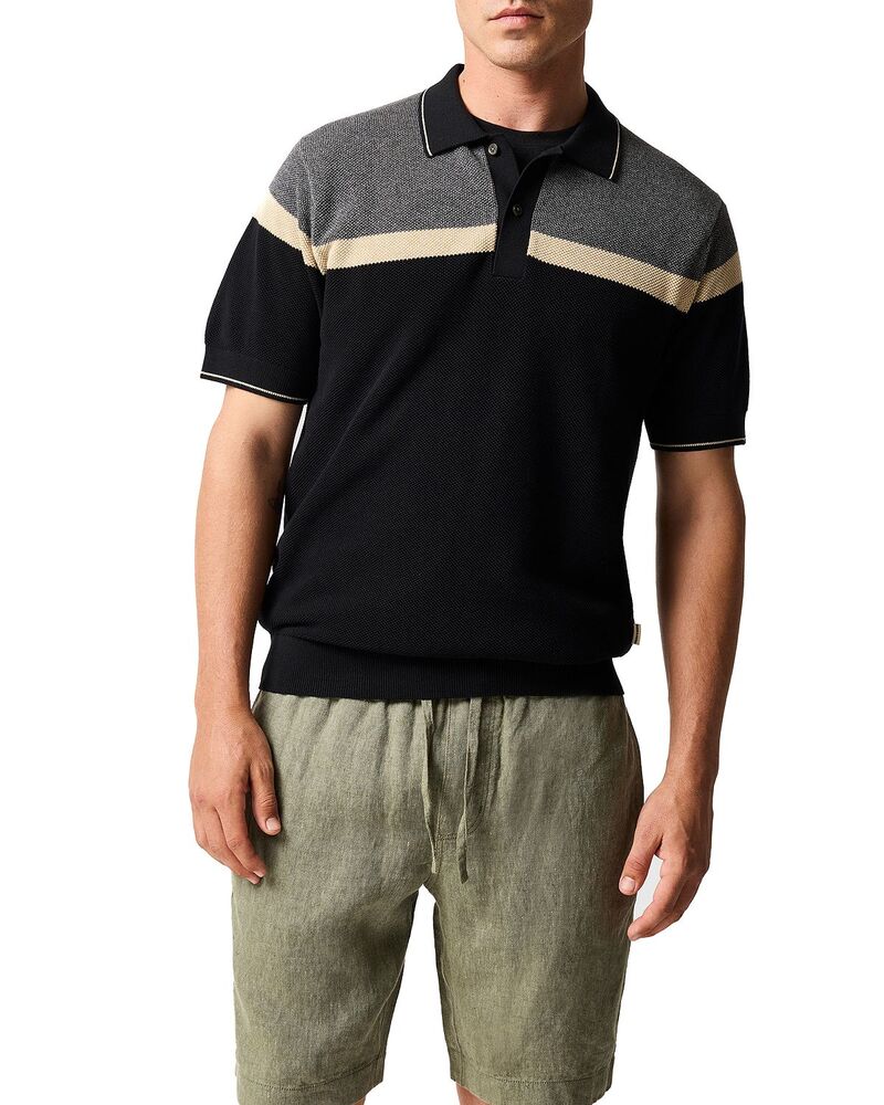 ロッドアンドグン メンズ トップス ポロシャツ Rodd & Gunn Barret Reef Color Blocked Polo Charcoal チャコール