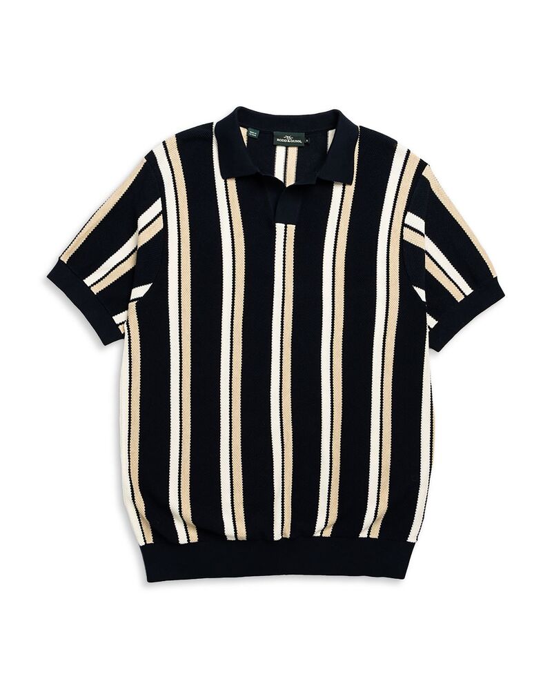 ロッドアンドグン メンズ トップス ポロシャツ Rodd & Gunn Royce Hill Striped Polo Midnight ストライプ