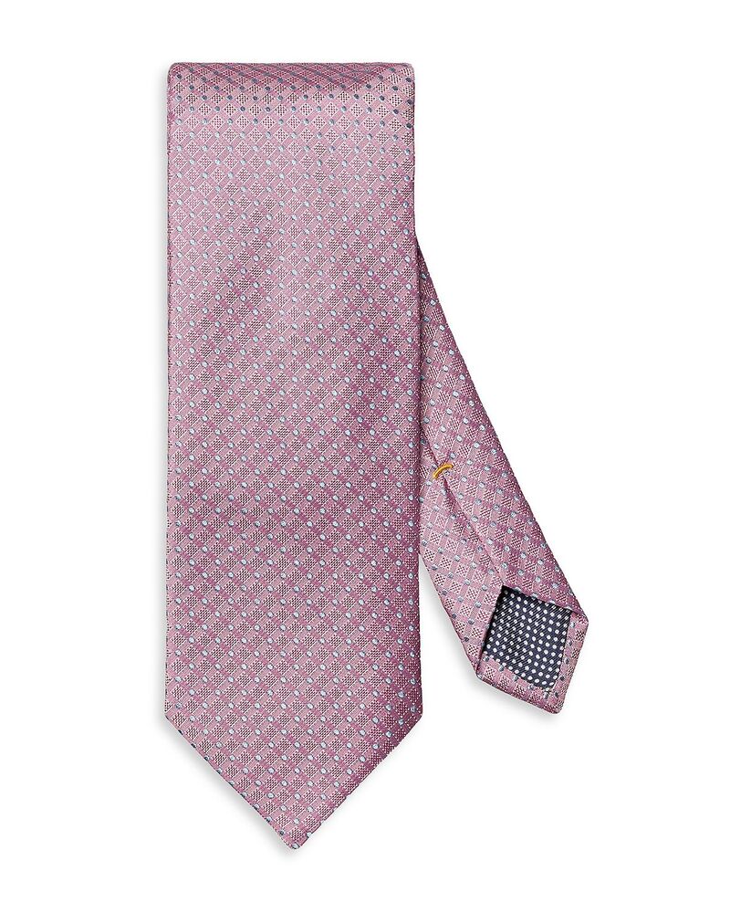 エトン メンズ アクセサリー ネクタイ シルク Eton Micro Geometric Silk Classic Tie Medium Pink ピンク