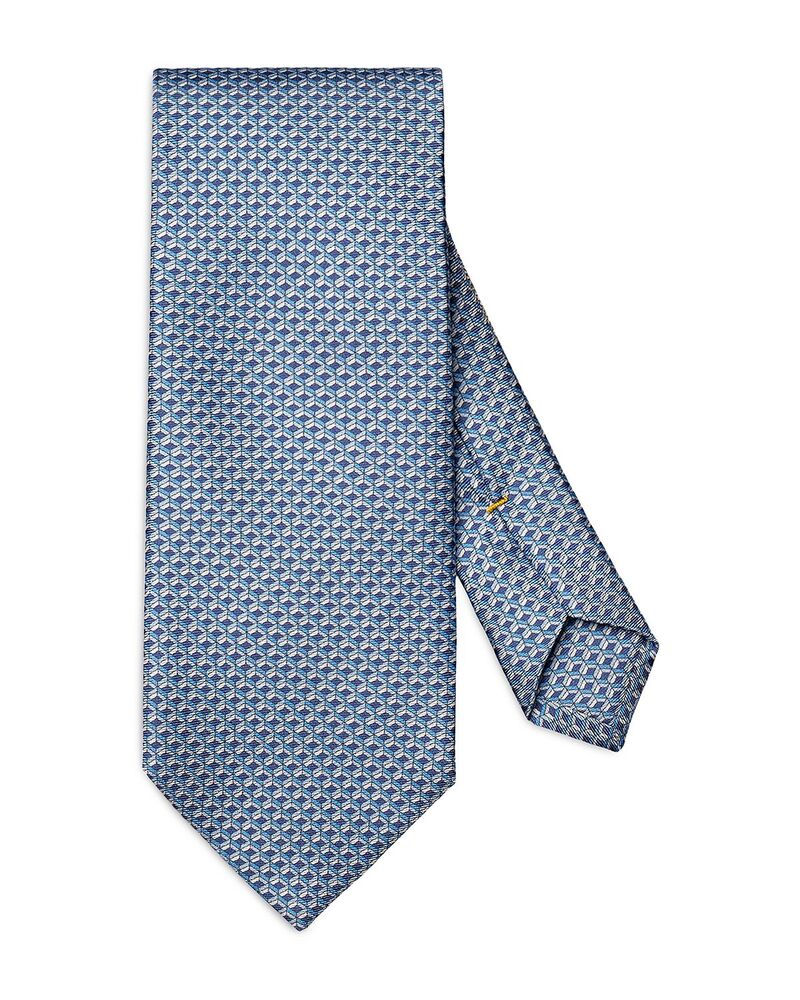 エトン メンズ アクセサリー ネクタイ シルク Eton Geometric Silk Classic Tie Blue ブルー