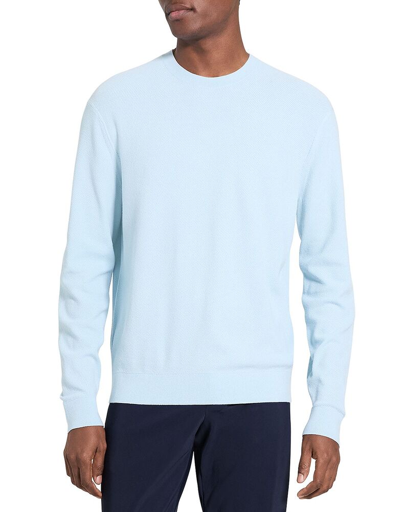 行動論理 メンズ アウター 編み物・プルオーバー 労働者の一団のど頚 Theory Riland Crewneck Sweater Light Ocean Air
