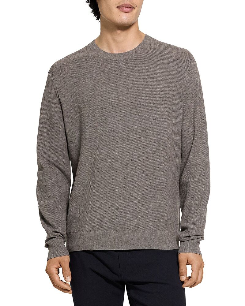 行動論理 メンズ アウター 編み物・プルオーバー 労働者の一団のど頚 Theory Riland Crewneck Sweater Morel Melange