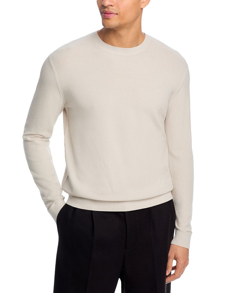 行動論理 メンズ アウター 編み物・プルオーバー 労働者の一団のど頚 Theory Riland Crewneck Sweater Silver Cloud しろがね色