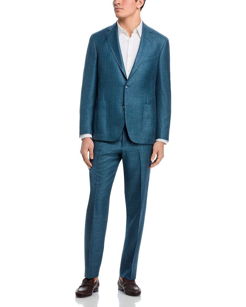 ヴィンス メンズ アウター ジャケット・ブルゾン パンツ ウール シルク リネン Vince Wool Silk & Linen Mlange Suit Jacket & Pants Teal ティール