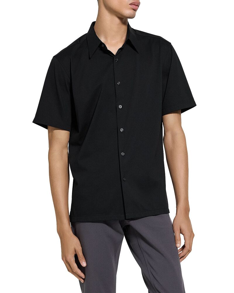 セオリー メンズ トップス シャツ レギュラーフィット Theory Irving Regular Fit Short Sleeve Shirt Black ブラック