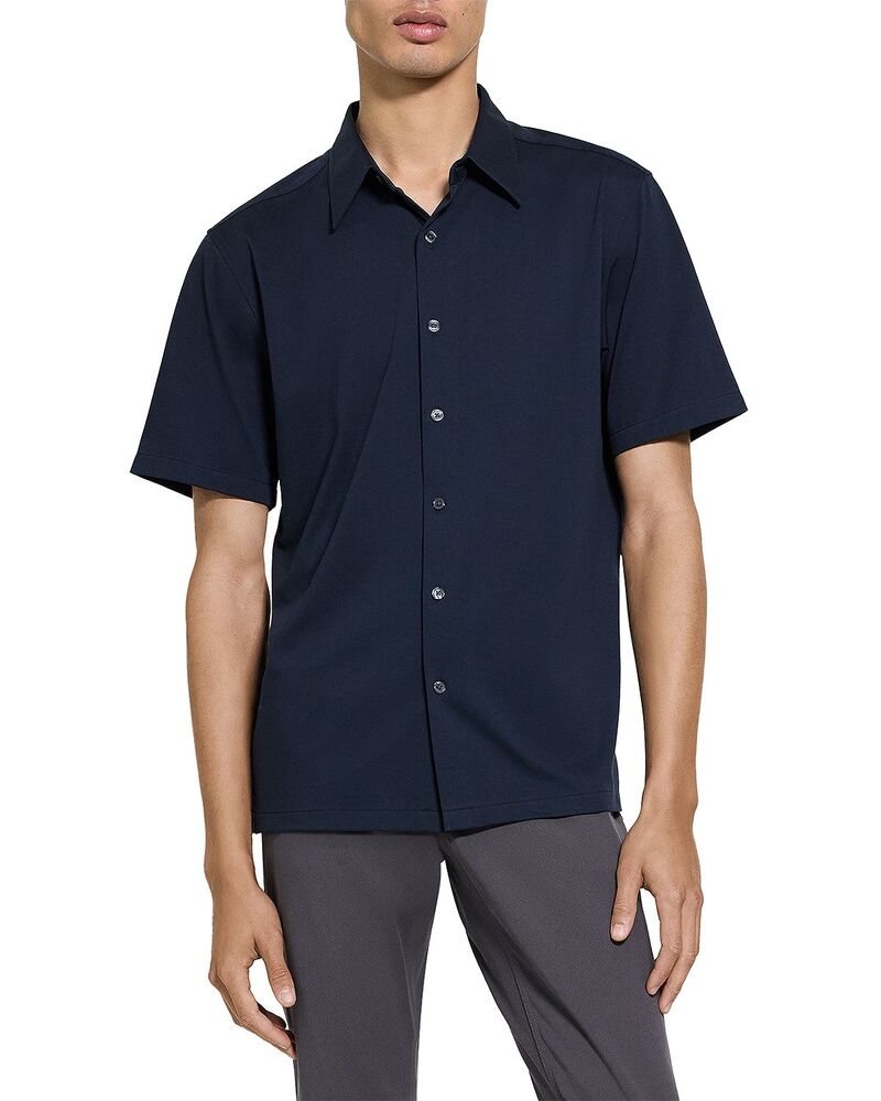 セオリー メンズ トップス シャツ レギュラーフィット Theory Irving Regular Fit Short Sleeve Shirt Eclipse