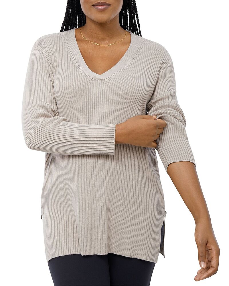 イングリッド\u0026イザベル レディース アウター 編み物・プルオーバー Ingrid \u0026 Isabel Side Zip Nursing Sweater Beige ベージュ トップス-レディースファッション