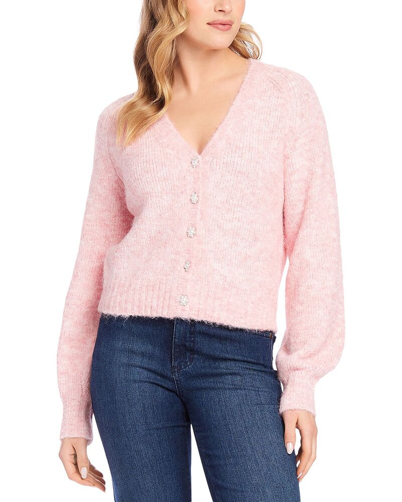 カレンケーン レディース アウター カーディガン Karen Kane Button Cardigan Pink ピンク 15,155円