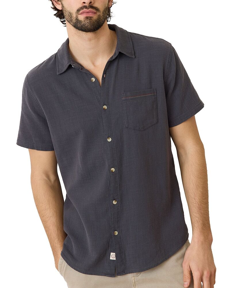マリーン レイヤー メンズ トップス シャツ Marine Layer Stretch Selvage Short Sleeve Shirt India Ink