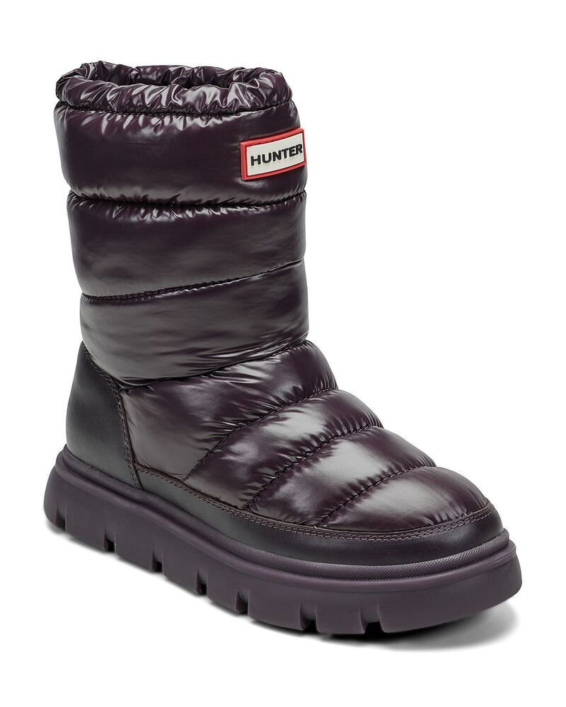 ハンター レディース シューズ ブーツ・レインブーツ Hunter Women's Maribels Puffer Boots Dark Purple パープル