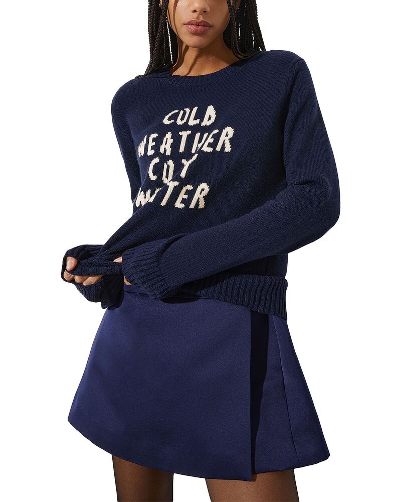 マックスアンドコー レディース アウター ニット・セーター ウール MAX&Co. Wool Cashmere Cold Weather Cozy Sweater Navy ネイビー
