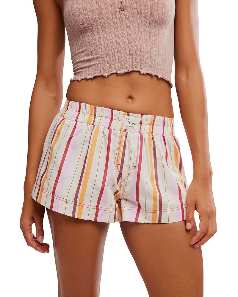 フリーピープル レディース アウター パーカー・スウェット ミニ ショートパンツ Free People Day to Day Mini Boxer Pajama Shorts Tea Combo