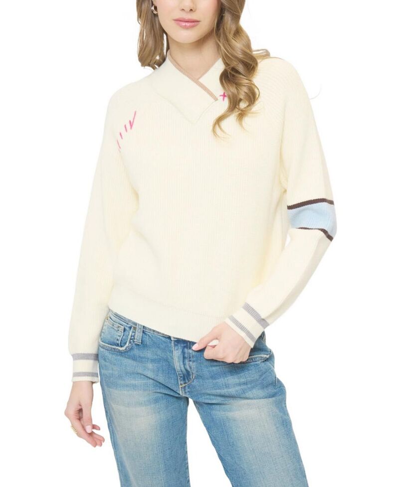 セントラルパークウェスト レディース アウター ニット・セーター Central Park West Women's Parker Crossover Neck Sweater Ivory-Combo アイボリー 33,020円