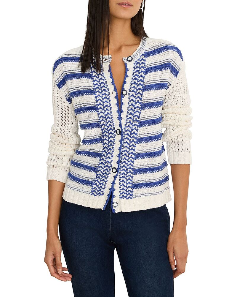 ニックプラスゾーイ レディース アウター ジレー NIC+ZOE Painted Porcelain Cardigan Blue Multi 青み