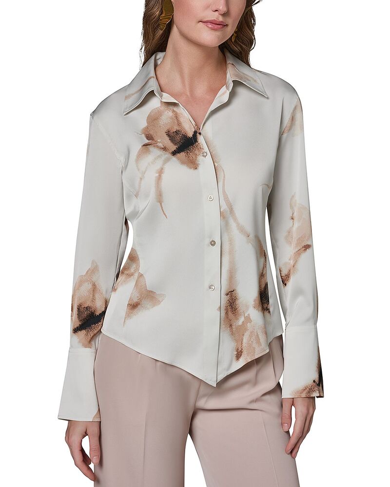 ダナ キャラン ニューヨーク レディース トップス シャツ ブラウス Donna Karanew York Long Sleeve Blouse Lightuscan Grey Multi グレー|ReVida 店