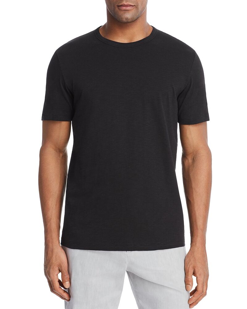 セオリー メンズ トップス Tシャツ コットン Theory Essential Tee in Cosmoslub Cotton Black ブラック