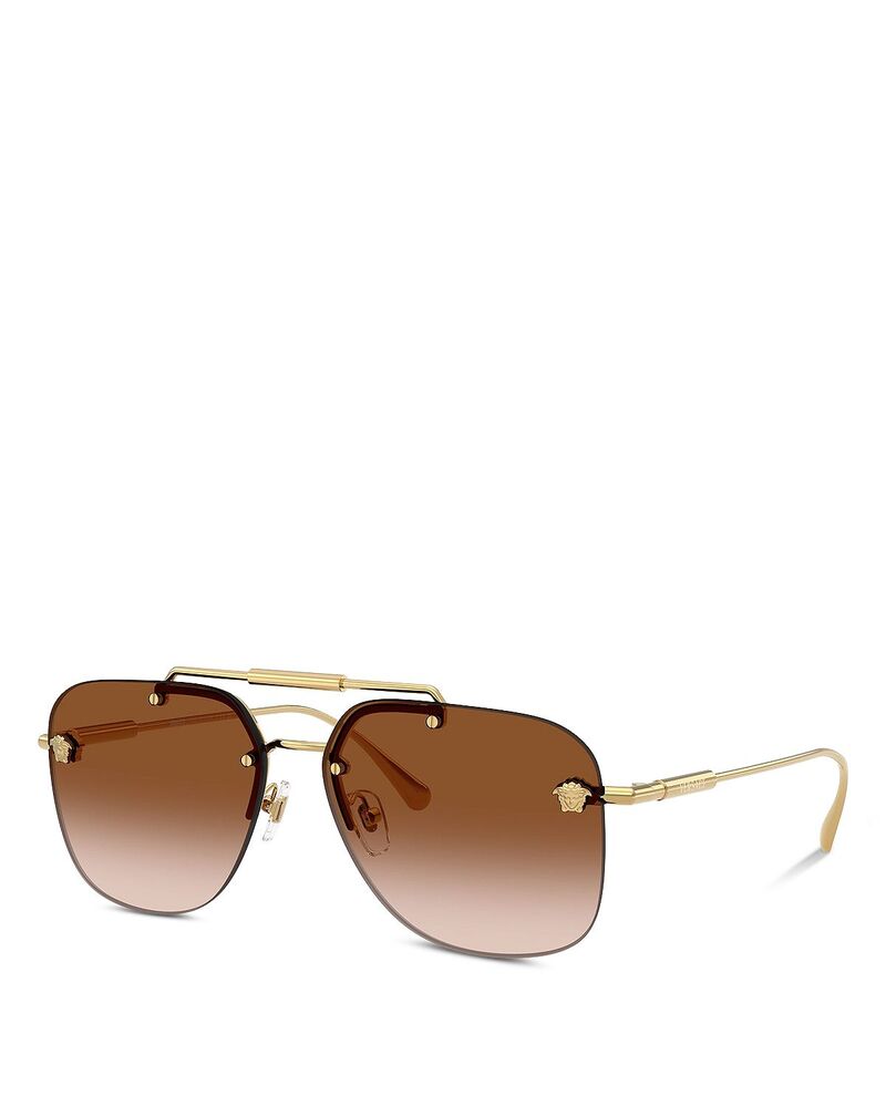 ヴェルサーチ レディース 付属物 サングラス・アイウェア Versace Square Sunglasses 60粍 Gold ゴールド