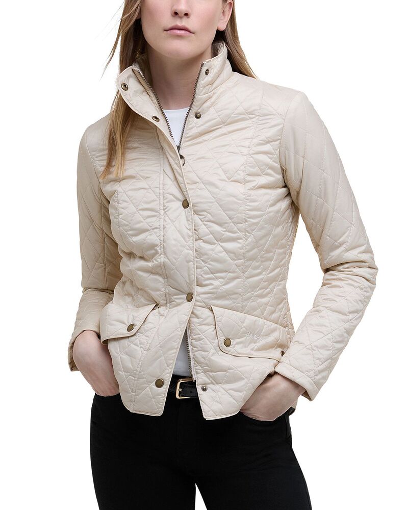 バブアー レディース アウター ジャケット・ブルゾン キルティング Barbour Flyweight Cavalry Quilted Jacket Pearl/stone パール