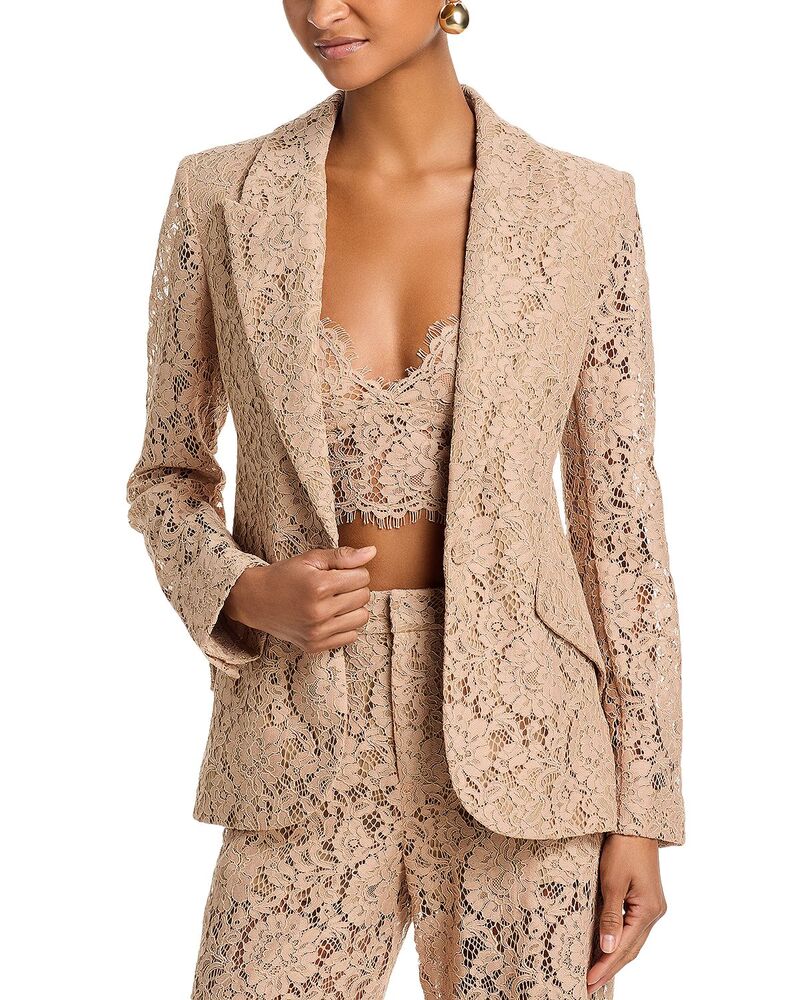 ラジャンス レディース アウター ジャケット・ブルゾン ブレザー レース L'AGENCE Chamberlain Lace Blazer Cappuccino