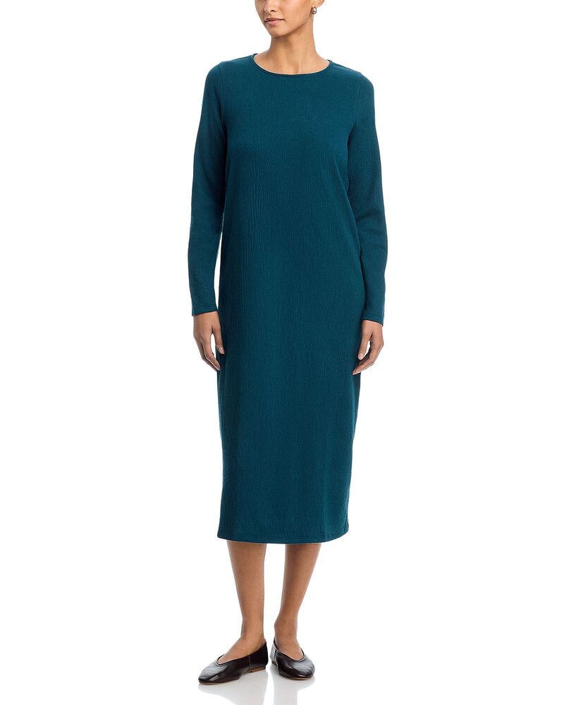 エイリーンフィッシャー レディース トップス 衣装 Eileen Fisher Slim Round Neck Dress Alpine