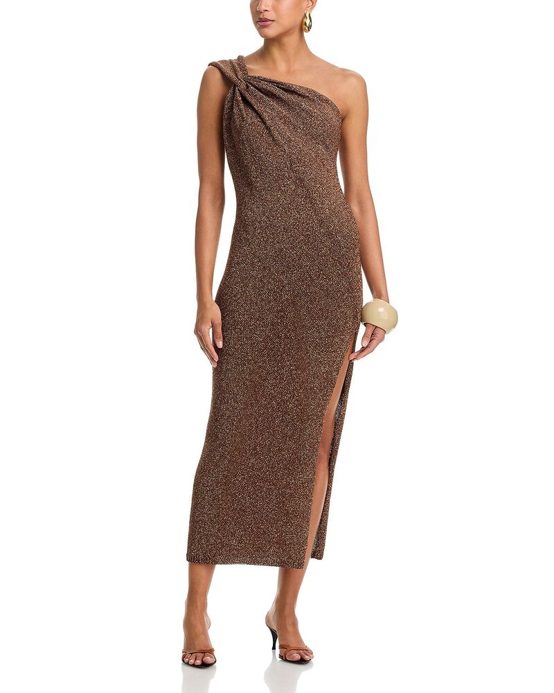 エーエルシー レディース トップス ワンピース A.L.C. Sylvie One Shoulder Dress Milk Chocolate チョコレート