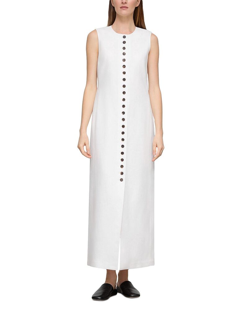 ラファイエットワンフォーエイト レディース トップス ワンピース ノースリーブ マキシ Lafayette 148 New York Sleevelesstraight Maxi Dress White ホワイト