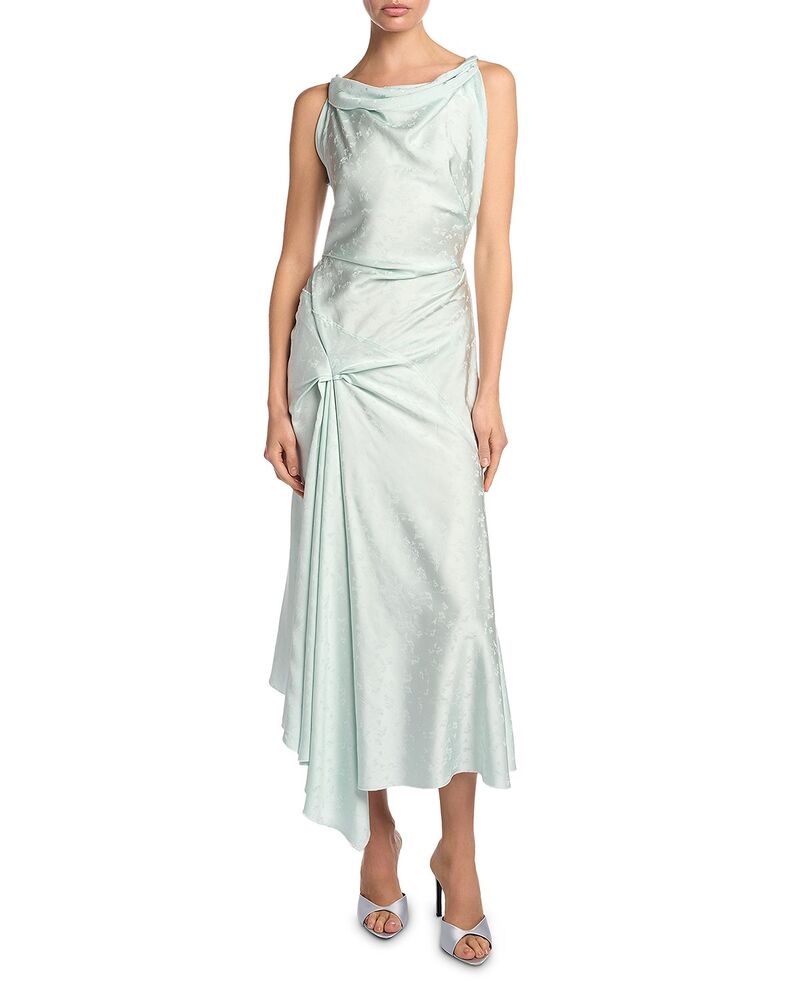 ヴィクトリア ベッカム レディース トップス ワンピース ミディ Victoria Beckham Posy Midi Dress Aquamarine｜ReVida 店